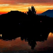 Sonnenuntergang am Dal Lake