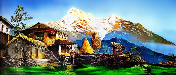 Ölbild Himalaya