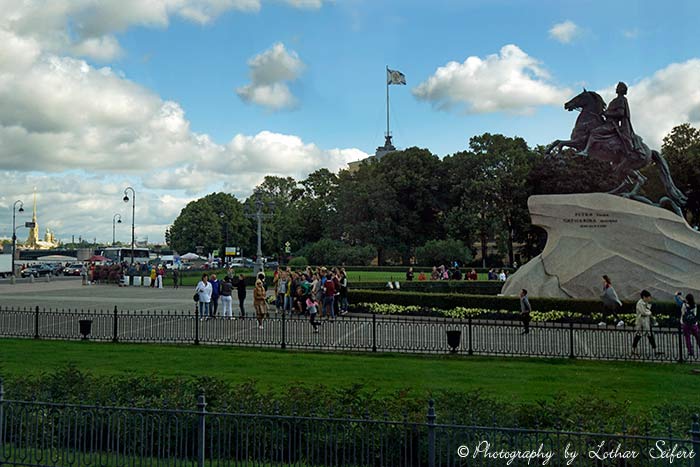 Bild Grußkarte Denkmal Peter der Große Petersburg